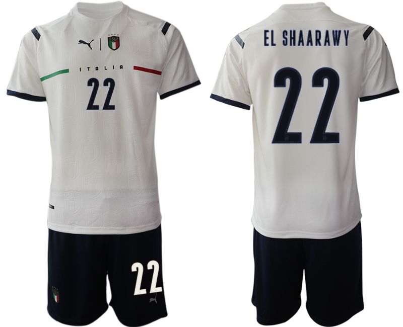 Men 2020-2021 European Cup Italy away white #22 Soccer Jersey->italy jersey->Soccer Country Jersey